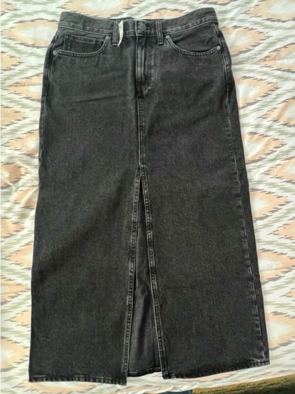 NWT Madewell Black Denim Skirt